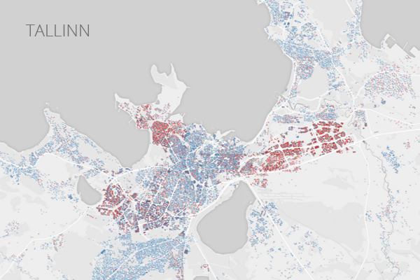 Rahvuste paiknemine Tallinnas.
